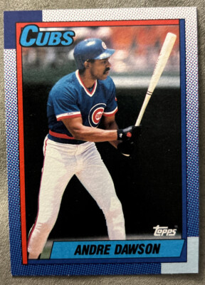 1990 Topps Andre Dawson Baseball Card #140 Cubs HOF Mid-Grade Corner/Edge Dings