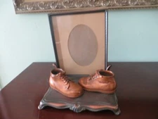Warner Electric Co. brass shoes self standing picture frame advertising award
