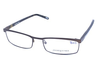 Jhane Barnes Domain Brown Metal Rectangular Eyeglasses Frames 54