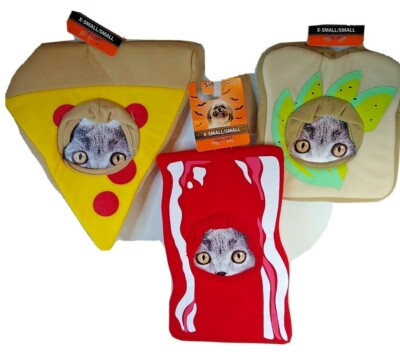 Simply Dog Costume  XS/SM Dogs & Cats  New   Choice Bacon Pizza or Bread