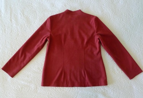 RARA giacca Citron Santa Monica rossa ecopelle scamosciata goffrata drago zip S usata in ottime condizioni - Foto 11 di 13