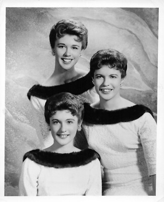 Lane Sisters 1950s Press Photo Musical Trio Group   *P169b