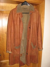 Christ Lammfell Lederjacke Ledermantel cognac braun leicht 42