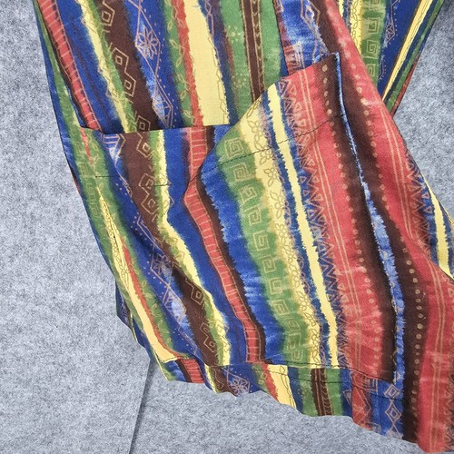 Vintage Jacke Damen groß? Gestreiftes buntes Unikat mit Knopfleiste - Bild 11 von 14