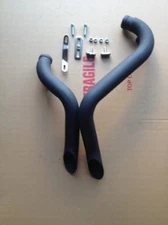 1.75" Powder coat black LAF L.A.F Drag Pipes Exhaust Harley Softail Touring