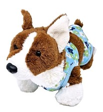 Webkinz Ganz Welsh Corgi Dog Plush Stuffed Animal with Outfit No Code HM675