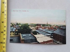 RARE OLD VINTAGE POSTCARD BIRDS EYE VIEW NORFOLK VIRGINIA