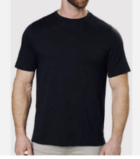 Kirkland Signature Men  s 100 Cotton Classic Tee T-Shirt Black MEDIUM NWOT