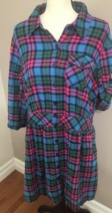 womens flannel tunic dress