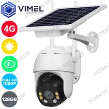 4G Real-Time 128GB Outdoor Flood Light Security Camera Solar Powered 