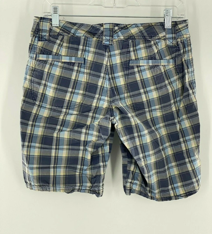 Columbia Sportswear Mujeres 6 Pantalones Cortos Bermudas Senderismo Cuadros Azul 10" Entrepierna Caminar Foto 3 de 4