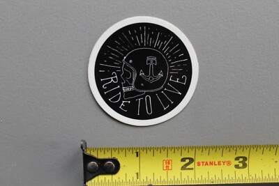 Ride To Live Skull Helmet Motorcycle Surf Original V55A Vintage Surfing STICKER