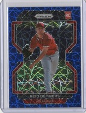 2022 Panini Prizm Reid Detmers Tier II Blue Velocity Prizm Rookie RC - Angels