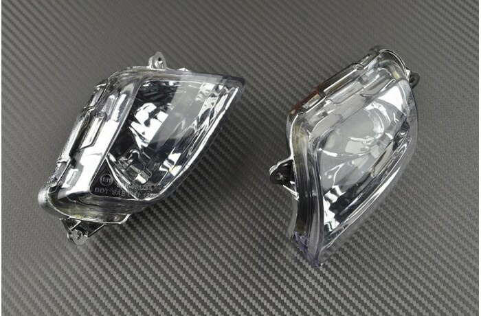 Clignotants avant CBR 1100XX transparents pour voyager sur route