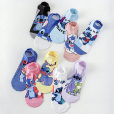 Lilo Stitch Womens Socks, 10 Pairs Ladies Socks Trainers Disney Gift shoeliner