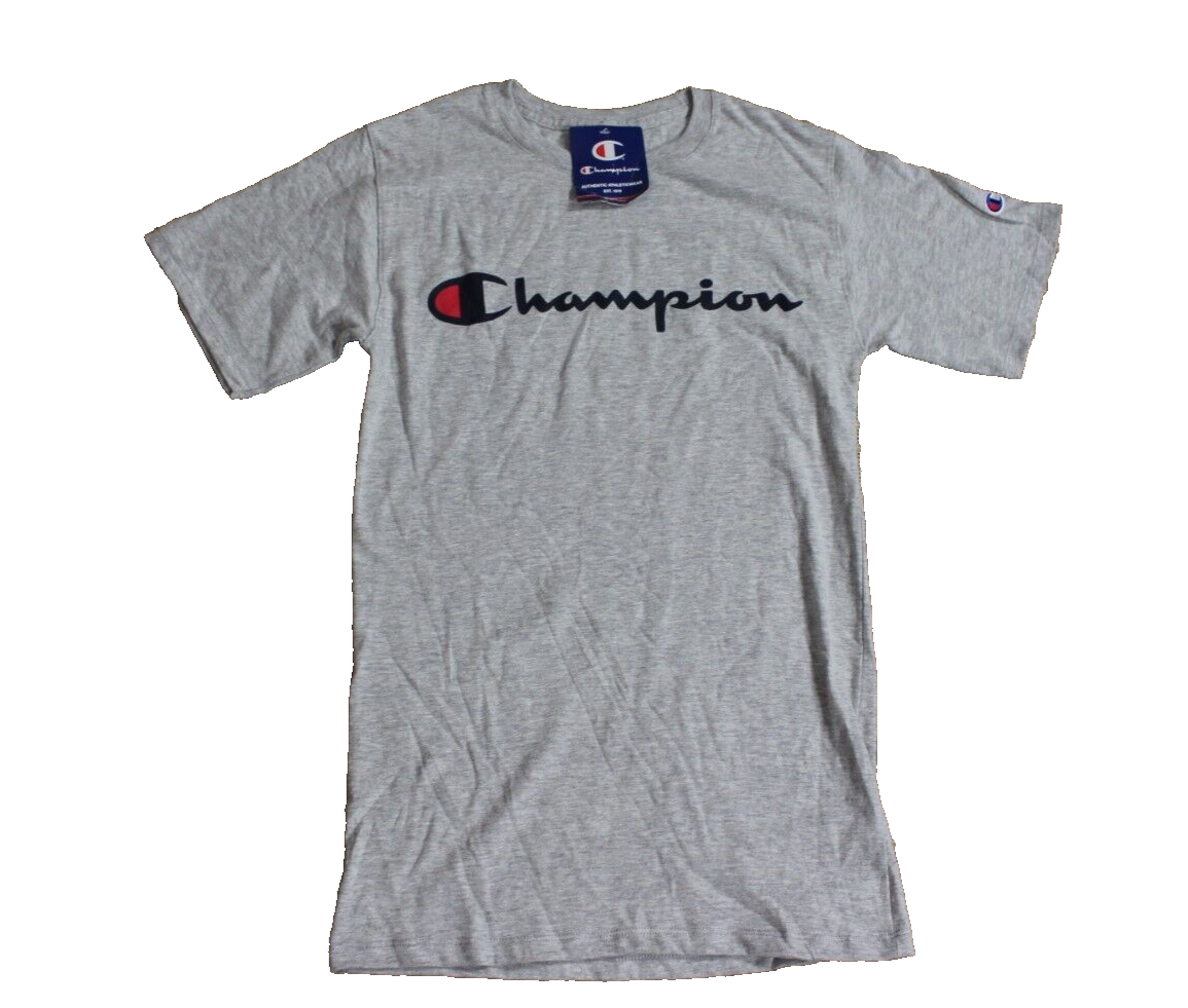 New Champion Men's Sz XS Gray Unisex Tee T Shirt Short Sleeve NWT