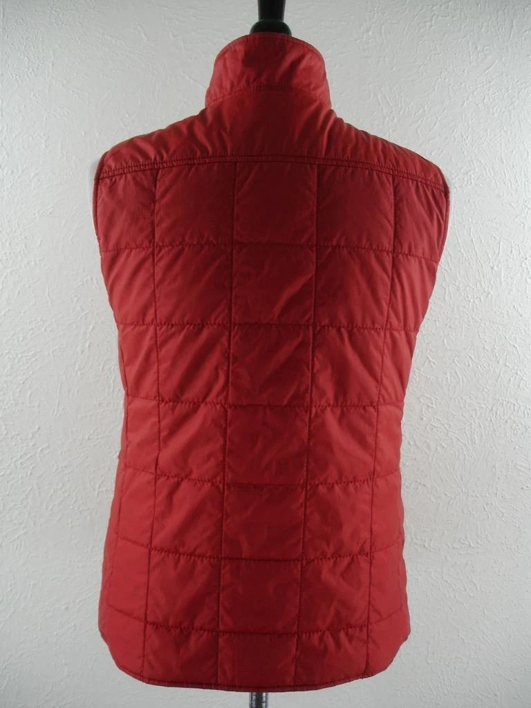 Giubbotto donna S Tory Burch puffer giubbino rosso trapuntato oro bottoni snap isolato