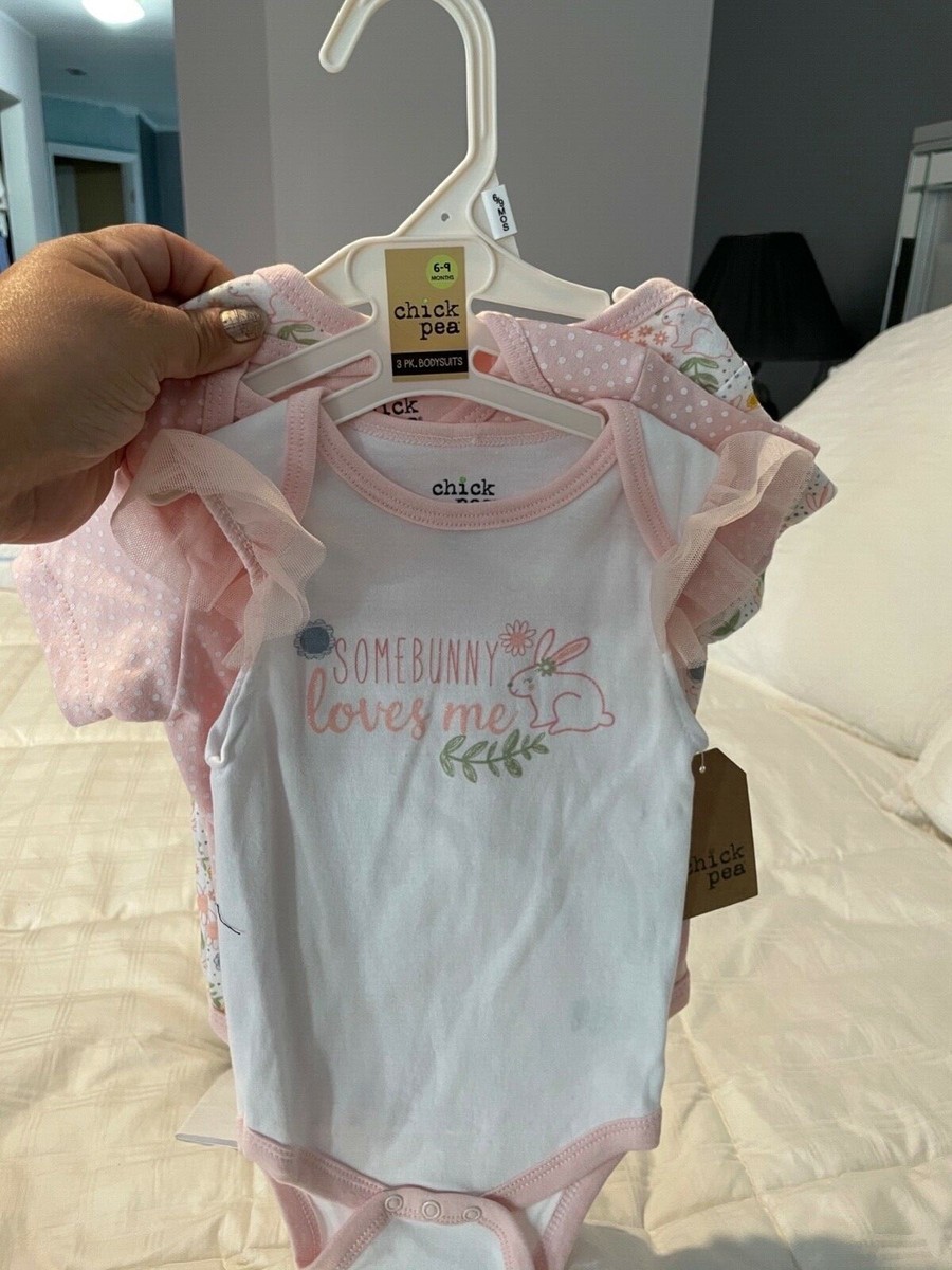 chickpea baby bodysuits ,size 6/9 months multicolor