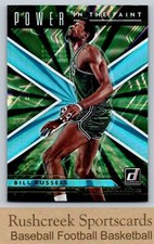 2021 Donruss #6 Bill Russell Celtics  Power in the Paint Holo Teal Laser