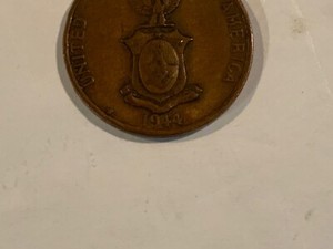 1944 one cent centavo Filapenas