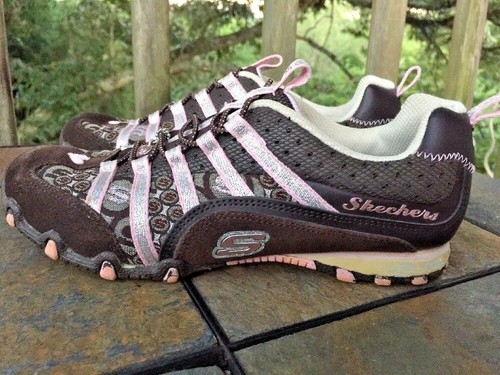 ELASTIKA SPORT SKECHERS Tenis Atléticos Rosa Chocolate Brillante Niña Zapatos Talla 4 - Imagen 3 de 8