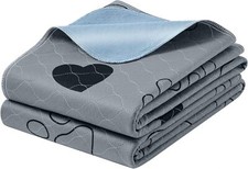 Washable Dog Pee Pads, 2 Pack, Reusable Dog Pads, 60 x 48 Inches, XXL, Waterp...