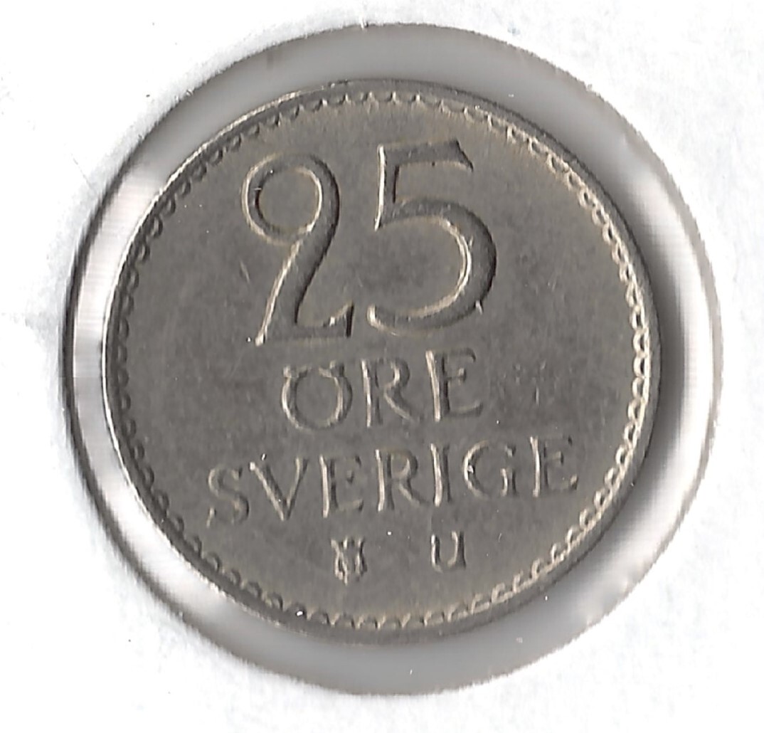Coin Sweden 25 Øre 1964 KM836 | eBay