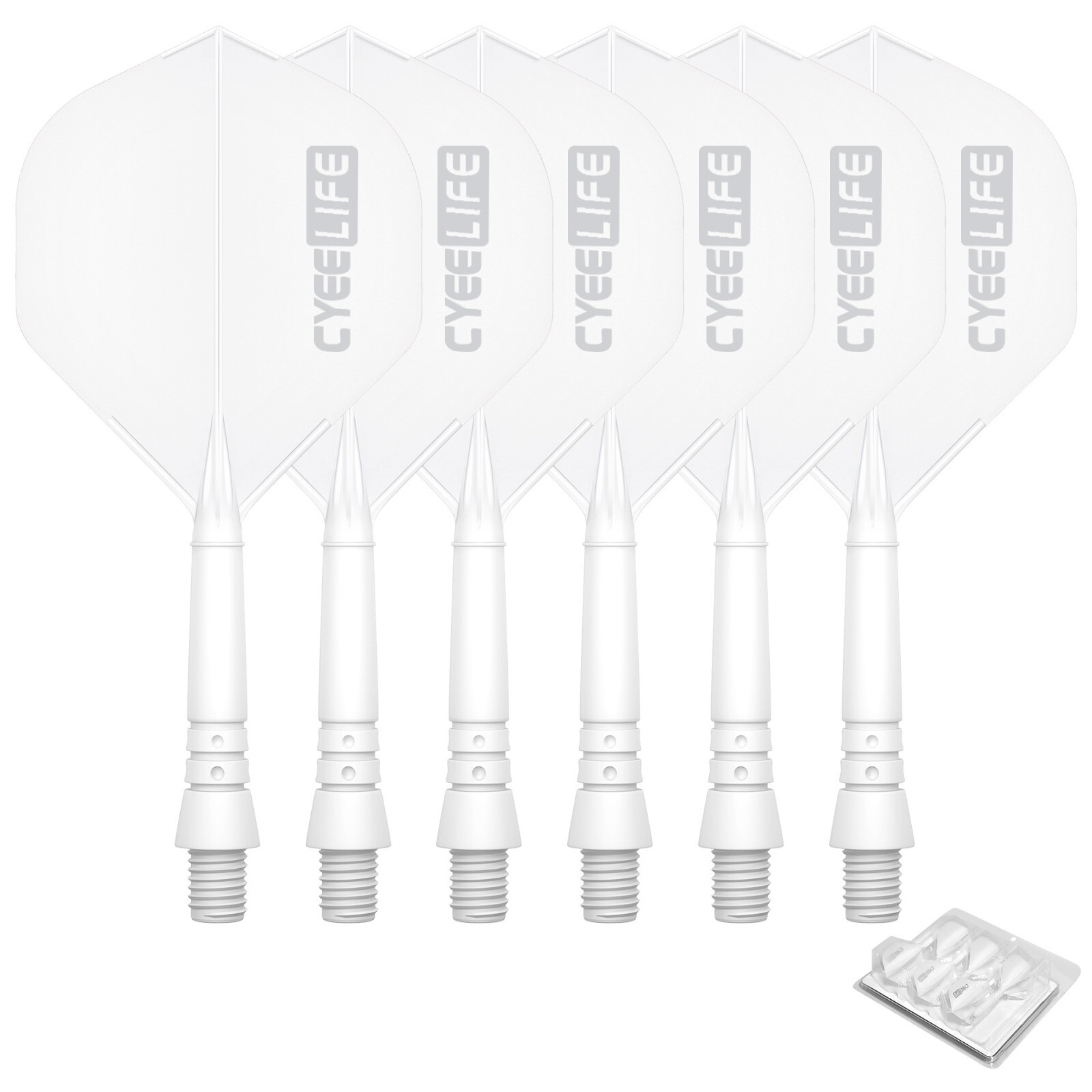 MotiveTech 2BA Gewindeschäfte Mit Flights - 6-tlg. Set Für Dartpfeile