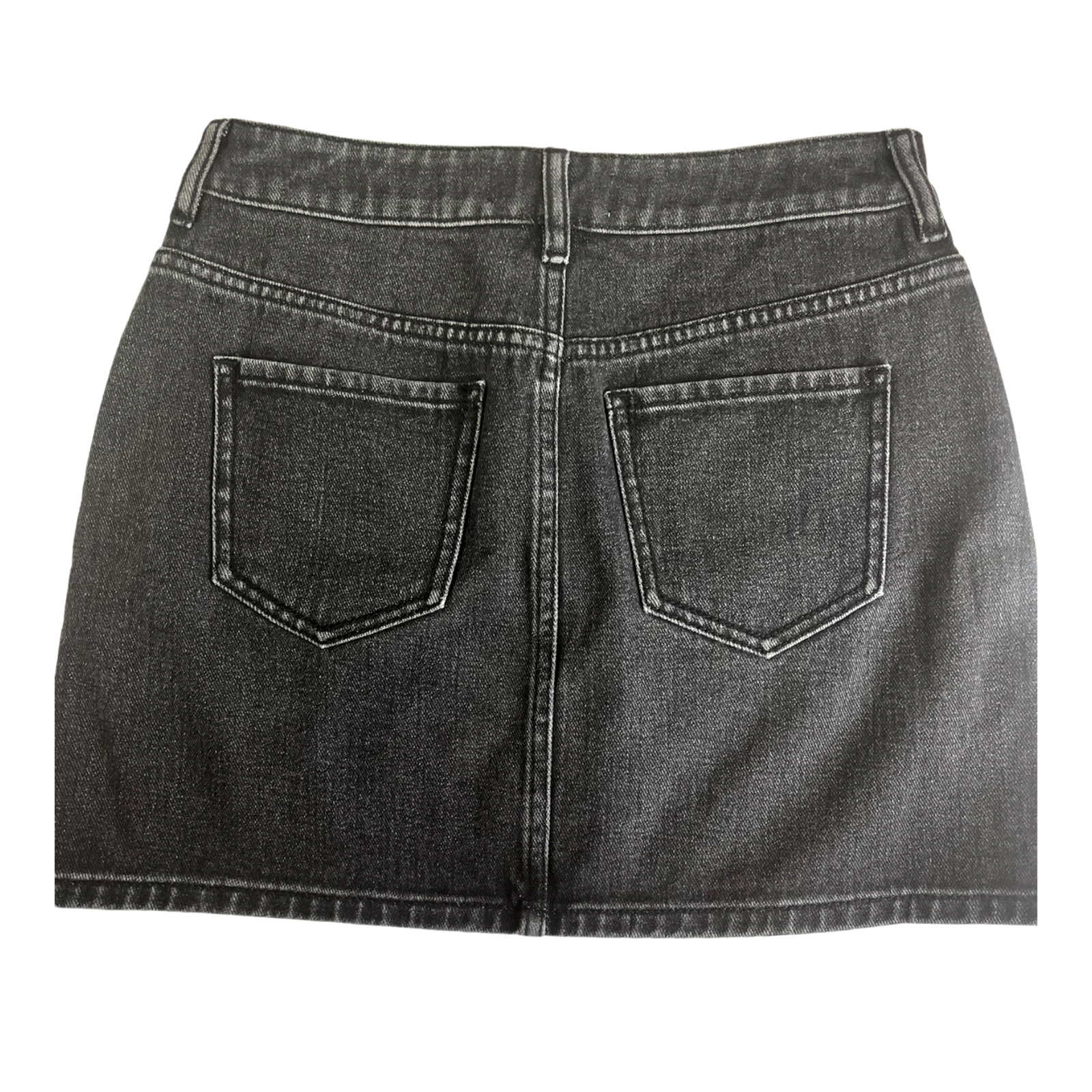 black jean skirt pacsun