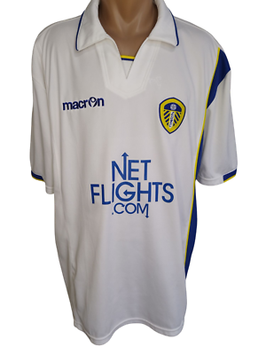 Leeds United football jersey home shirt Macron 2009-10 size 2XL | eBay