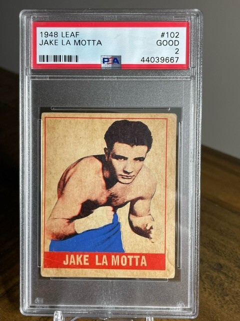 1948 Leaf - #102 Jake LaMotta PSA 2 Boxing