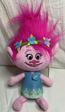 Trolls 2015 Hasbro Dreamworks Pink "Poppy" Talking Plush Doll  14" Tall