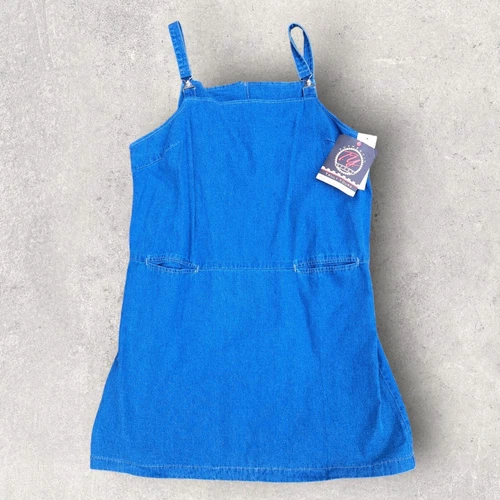 Vtg TY Denim Overall Jumper Dress Womens XL 1X Bib Jean NEW Cottagecore 90s