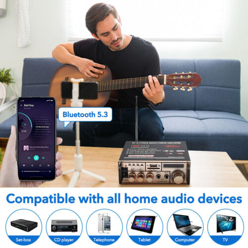 400W bluetooth Mini Verstärker HiFi Power Audio Stereo Bass AMP USB MP3 FM Auto - Bild 6 von 16