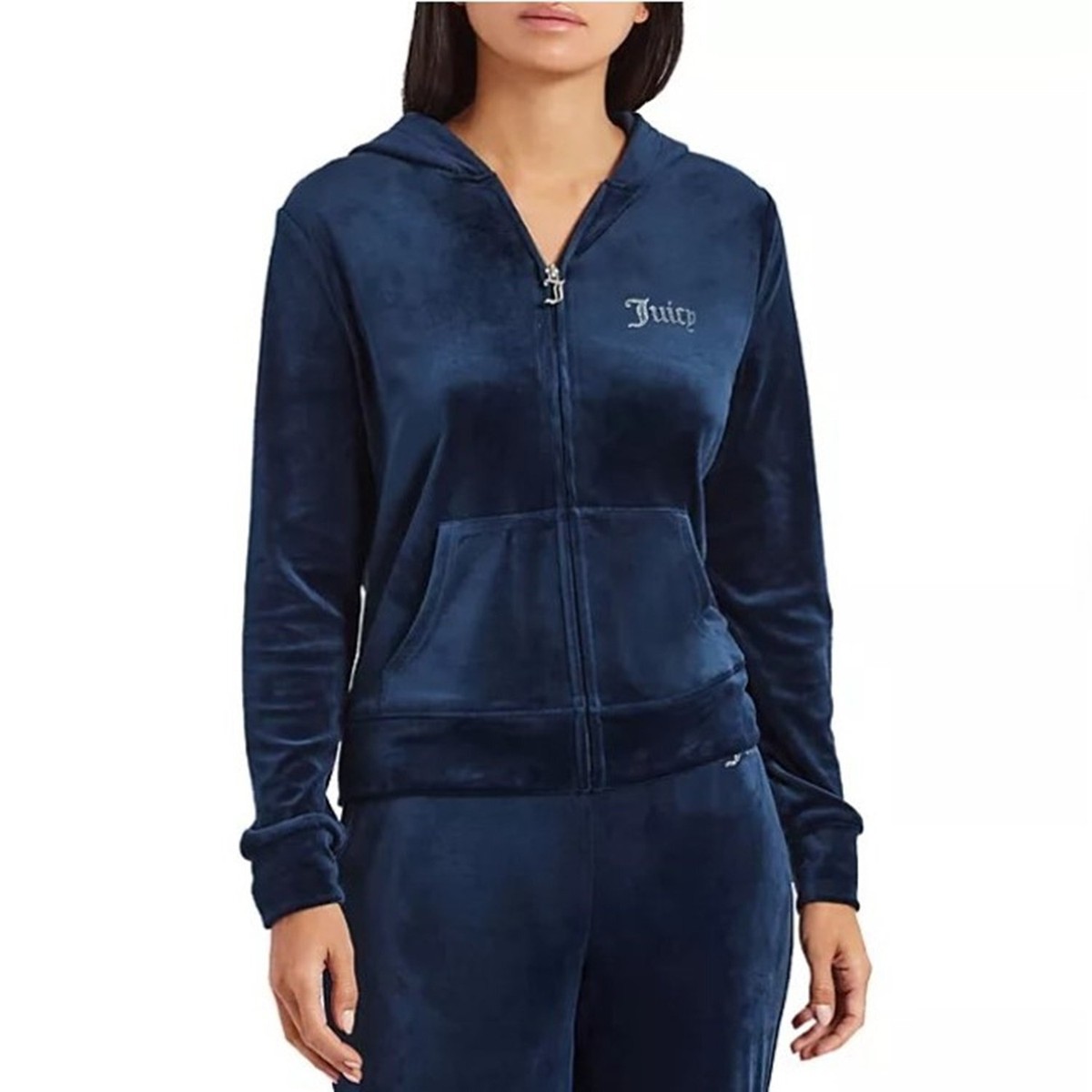 JUICY COUTURE WOMEN'S VELOUR ZIP UP HOODIE~MULTIPLE COLOR
