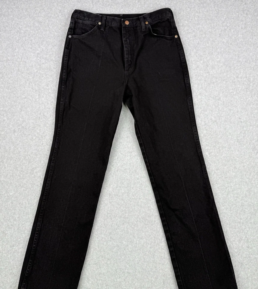 Jeans Wrangler Vintage Masculino 35x34 Preto 936 Corte Cowboy Western Cowboy Feito nos EUA - Imagem 2 de 4