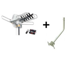 HDTV Outdoor Over The Air OTA Antenna with J-Pole Mast Mount Remote 150 Miles