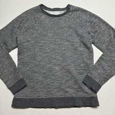 EVERLANE The Crew Sweatshirt Marled Grey French Terry Cotton Relaxed Fit XS