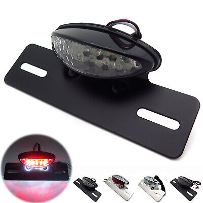 Custom Motorcycle Brake License Plate Tail Light With Integrated Turn Signal New