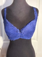 Alegro Innocent Lily Lined Lace Underwire Bra 9005B COBALT 30F NWT