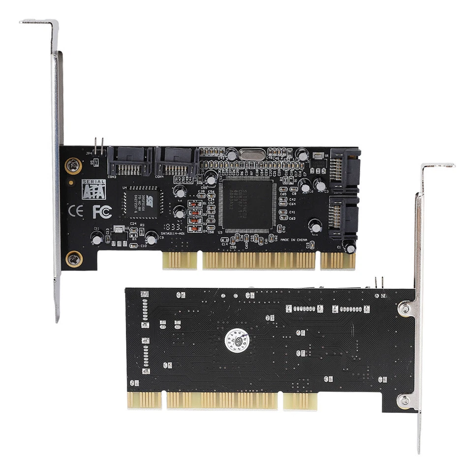 PCI to 4 Internal SATA Port 1.5Gbps Sil3114 Chipset for RAID Controller Card - Image 2 of 4