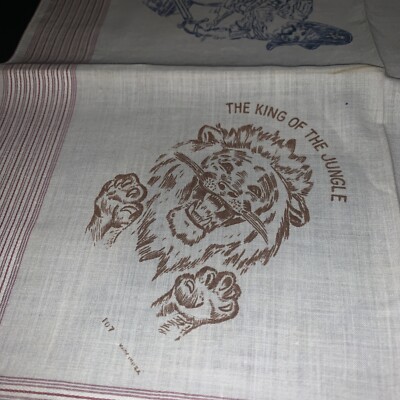 Vintage Handkerchief Hankie RARE Captain Kidd, Lion, Dainty Miss, Handmade Vintage Handkerchief Hankie RARE Captain Kidd, Lion, Dainty  main image 4