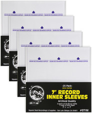 100 7" 45rpm RICE PAPER Insert Plastic Record Inner Sleeves Vinyl ARCHIVAL