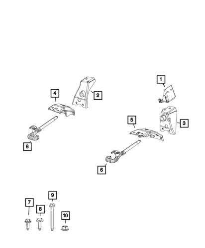 Soporte de guardabarros delantero para Jeep Renegade 2015-2025 P/N 68256219AA