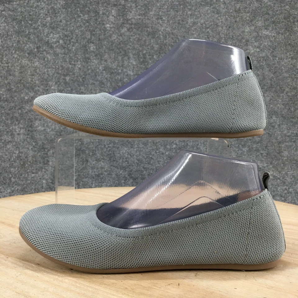 Journee Collection Zapatos Mujer 8 M Informales Sin Cordones Ballet Planos Tela Azul Foto 2 de 4