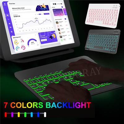 Für Xiaomi Teclast Blackview TCL Nokia Tablet QWERTZ Beleuchtet Tastatur Maus