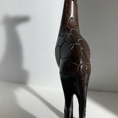 Vintage African Wooden Giraffe Art Sculpture Statue Figurine Decor