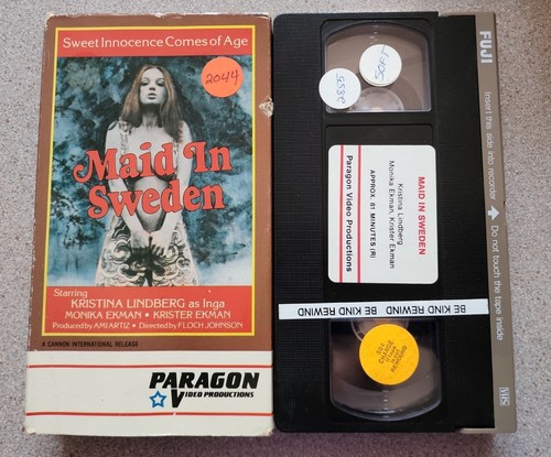Maid In Sweden VHS Paragon Video Productions Vintage Rare HTF Kristina Lindberg