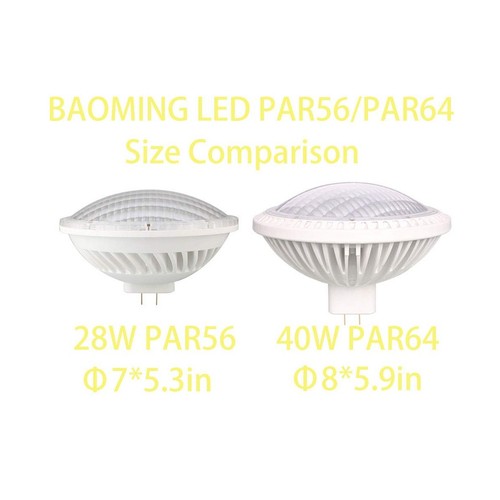 BAOMING PAR64 WFL LED BULB 40W Replace Traditional 500w PAR64 Dimmable 120° - Picture 8 of 8