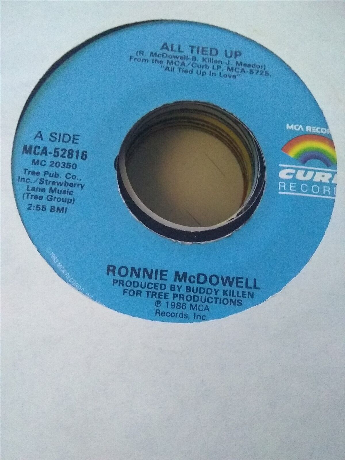 Ronnie McDowell, All Tied Up ~ NM 1986 Curb 45